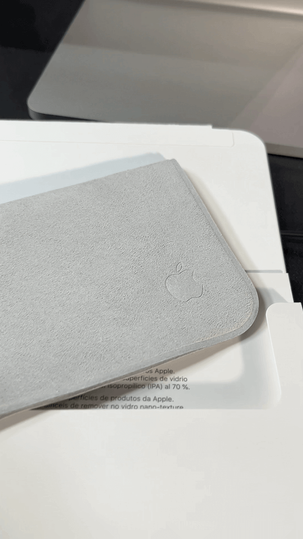 Apple Polishing Cloth - Close up with Embossed Logo